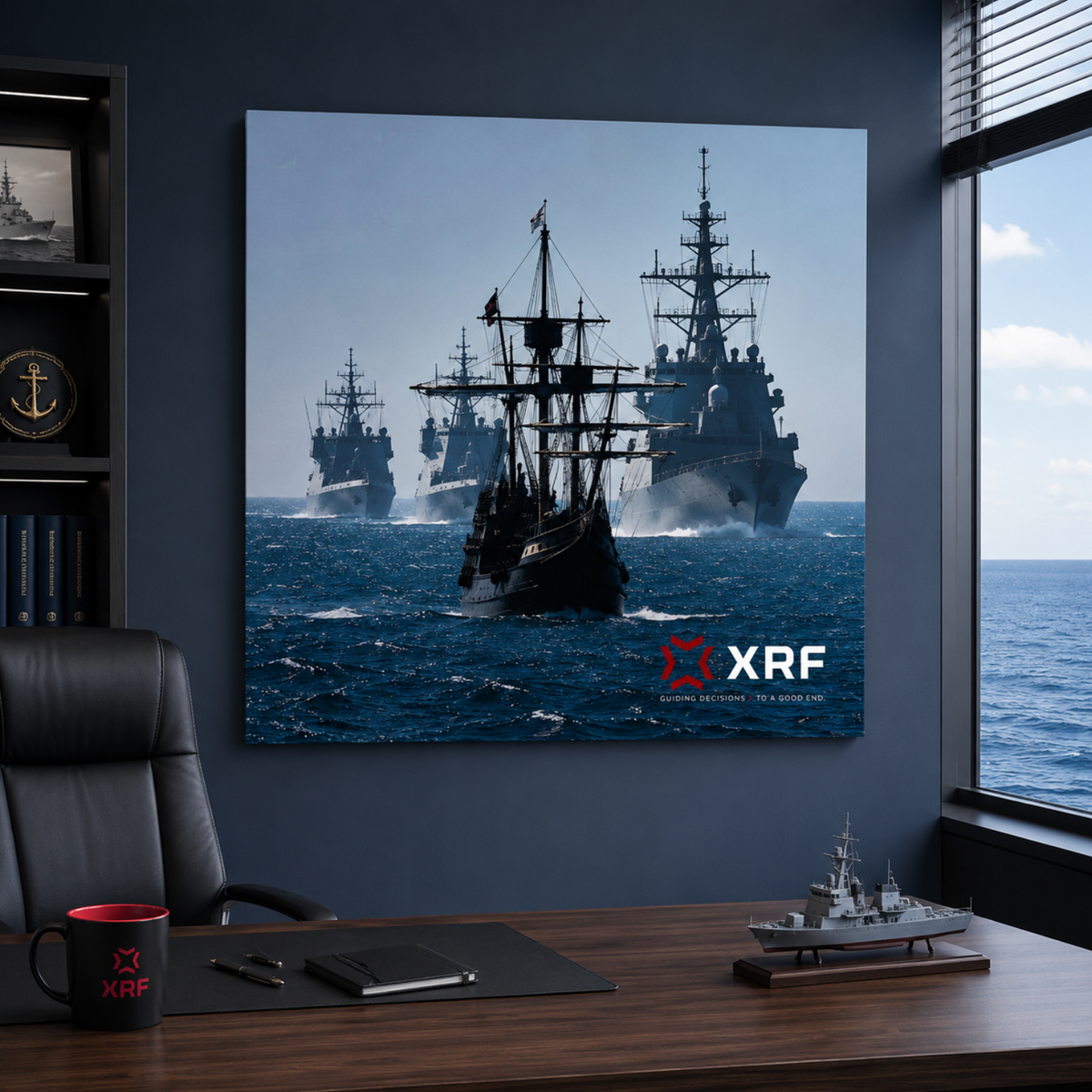 XRF Naval Operations Foam Board Print – 100 × 100 cm