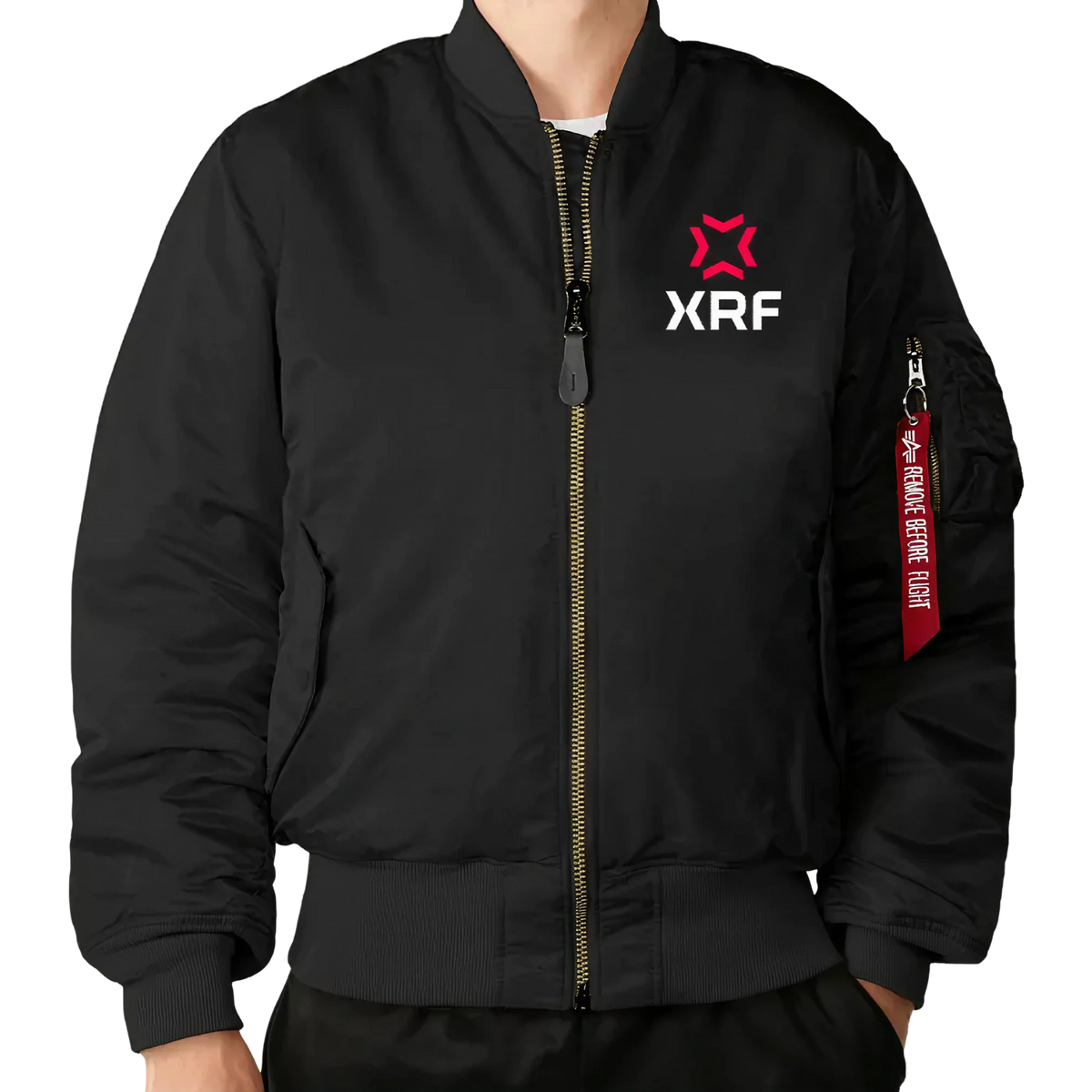 XRF Alpha Industries MA-1 Heritage Bomber Jacket – Black (S, M, L, XL, 2XL )