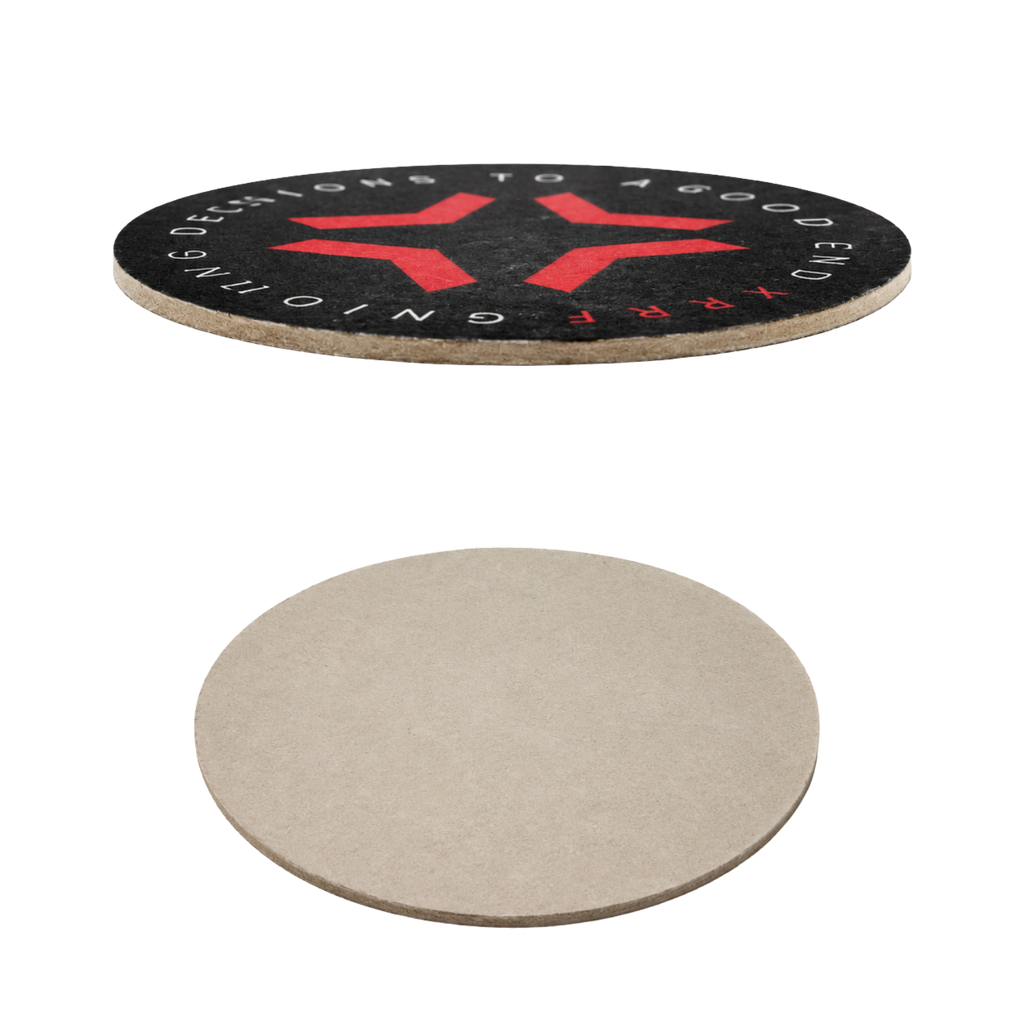 XRF Round Cardboard Coasters – Set of 12