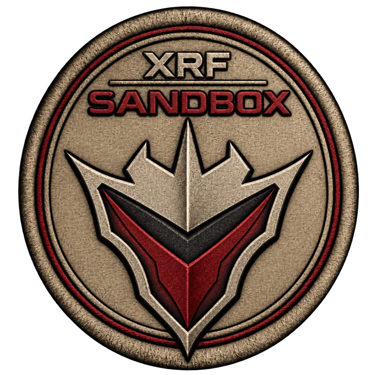 XRF Sandbox Sand-Gold Spearhead Emblem Embroidered Patch