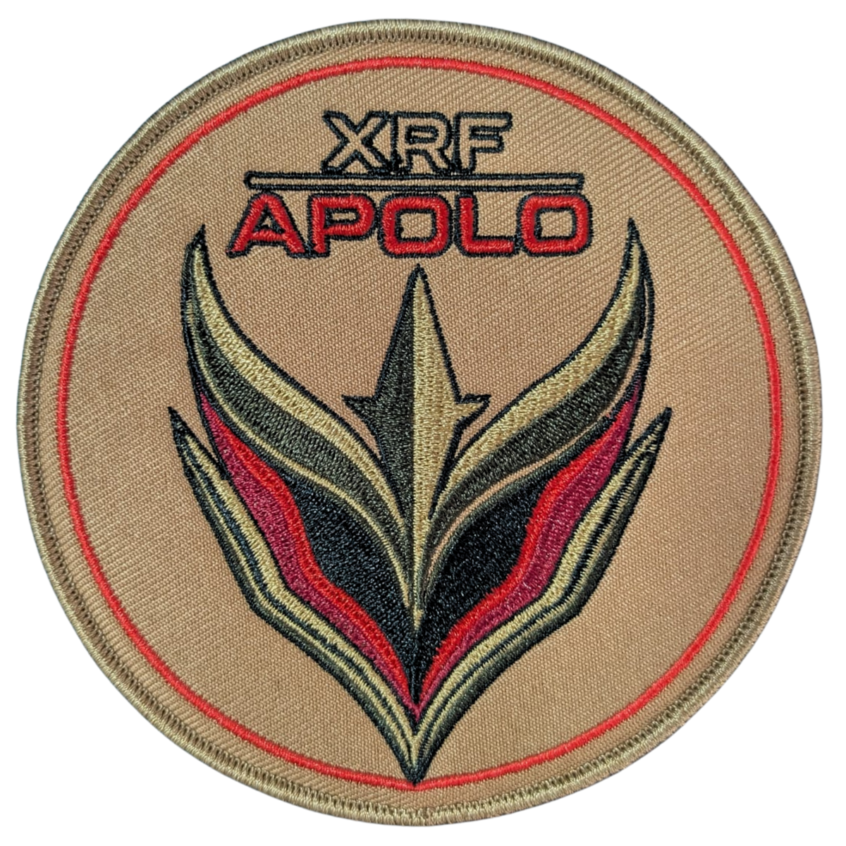 Parche bordado XRF Apolo Emblema de ala dorada (Talla única)