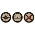XRF Burgundy Navigation Embroidered Patch Set – Colossus, Sandbox & Apolo – 3-Pack