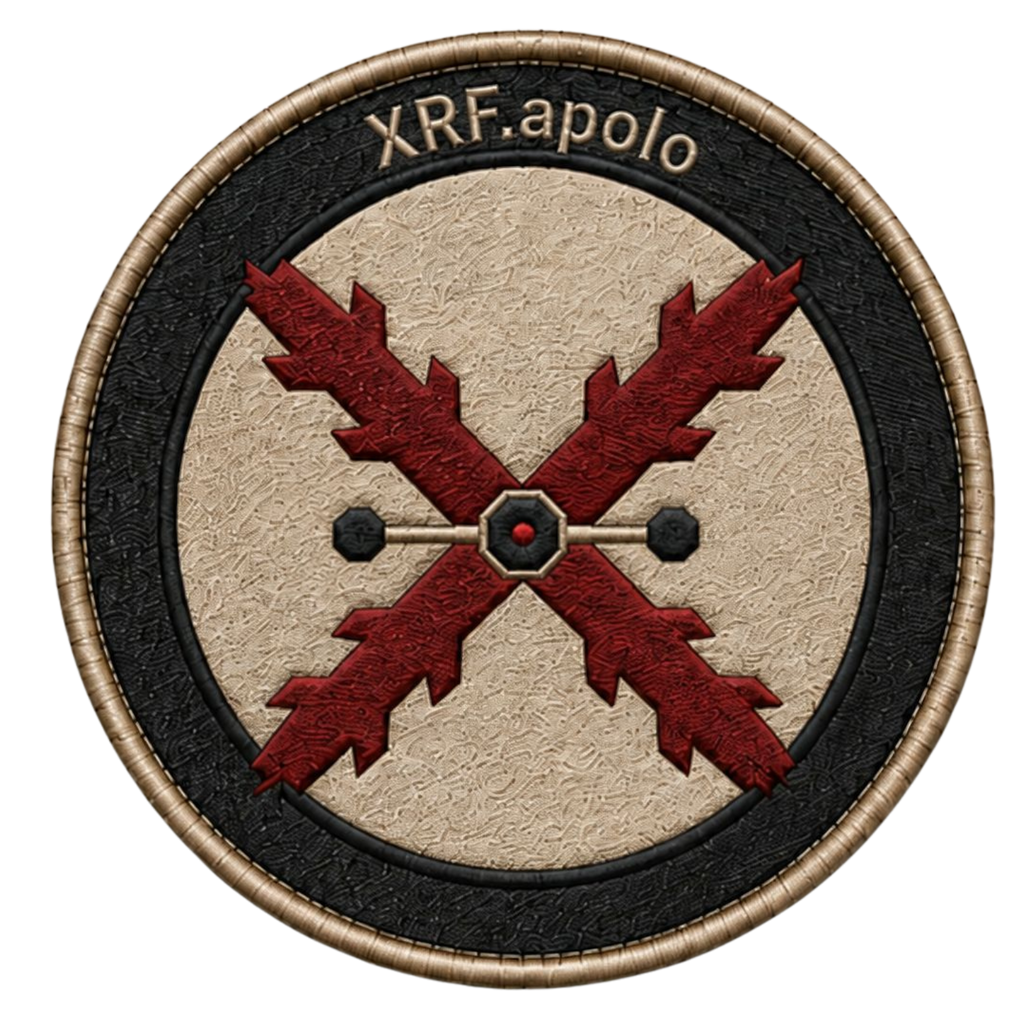 XRF Burgundy Navigation Embroidered Patch Set – Colossus, Sandbox & Apolo – 3-Pack