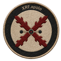 Parche bordado XRF Apolo navegación borgoña (talla única)