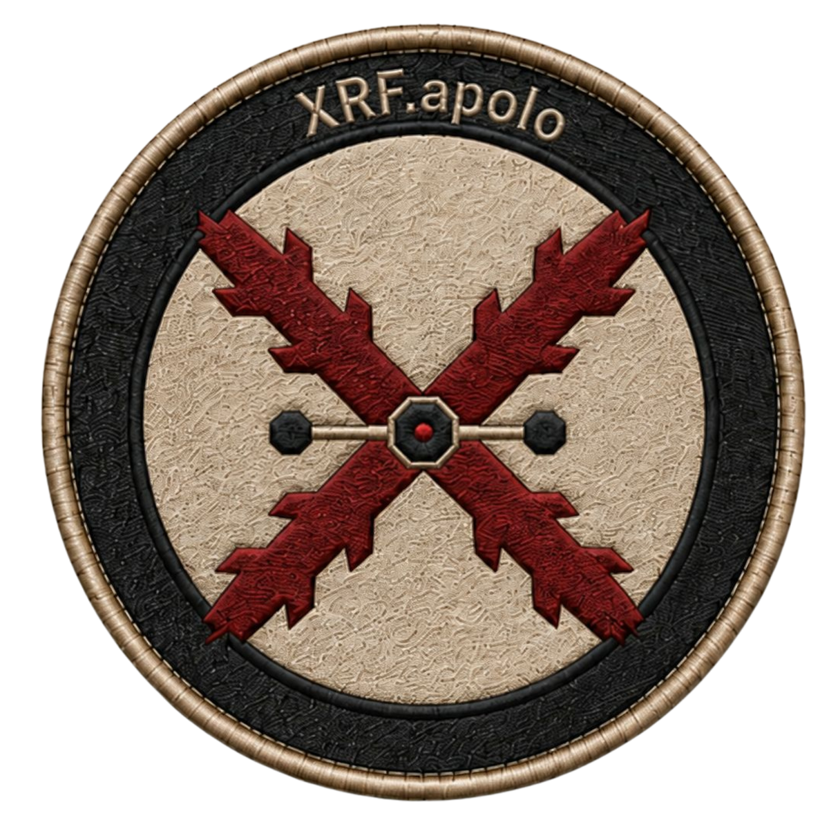 XRF Burgundy Navigation Embroidered Patch Set – Colossus, Sandbox & Apolo – 3-Pack