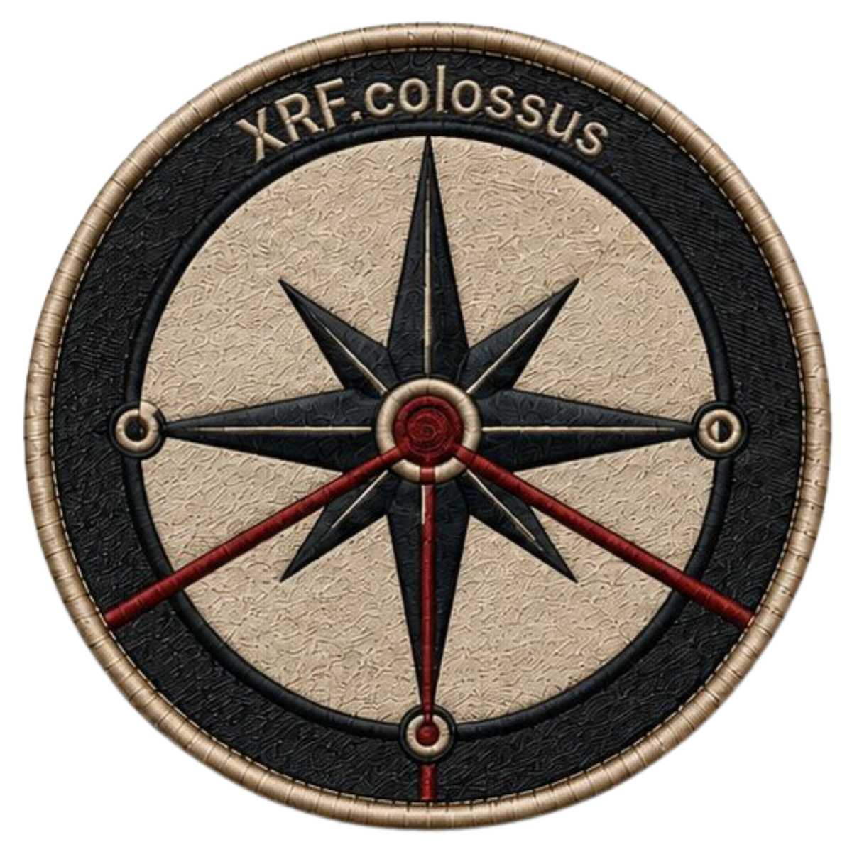 XRF Burgundy Navigation Embroidered Patch Set – Colossus, Sandbox & Apolo – 3-Pack